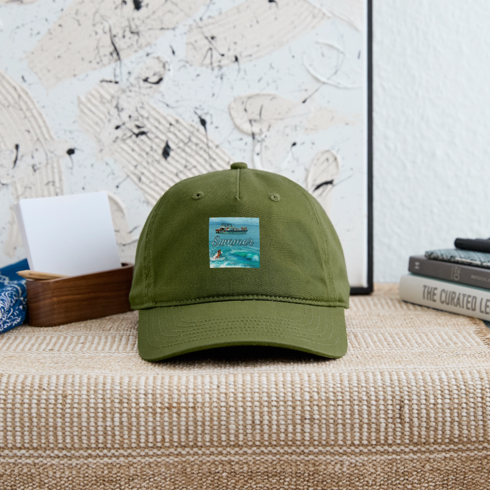 Organic Baseball Cap - olive green
