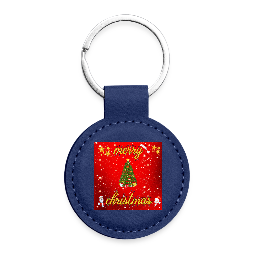 Round Shaped Keychain - dark blue