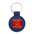 Round Shaped Keychain - dark blue
