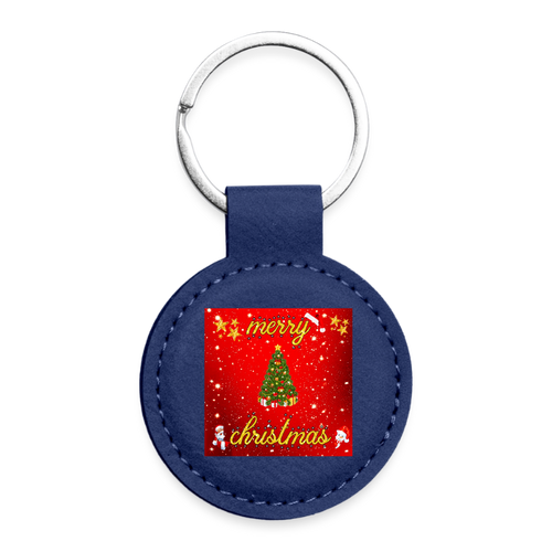 Round Shaped Keychain - dark blue