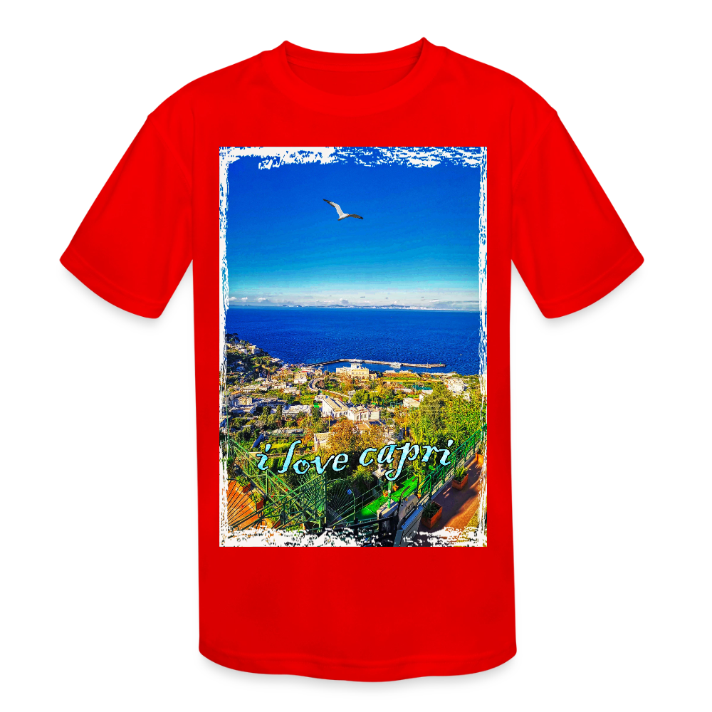 Kids' Moisture Wicking Performance T-Shirt - red