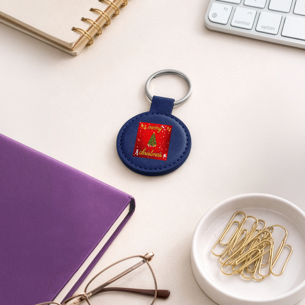 Round Shaped Keychain - dark blue