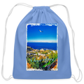 Cotton Drawstring Bag - carolina blue