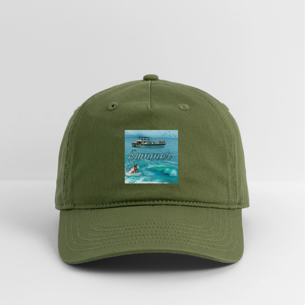 Organic Baseball Cap - olive green