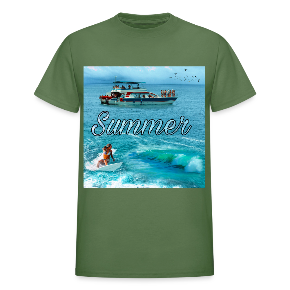Gildan Ultra Cotton Adult T-Shirt - military green