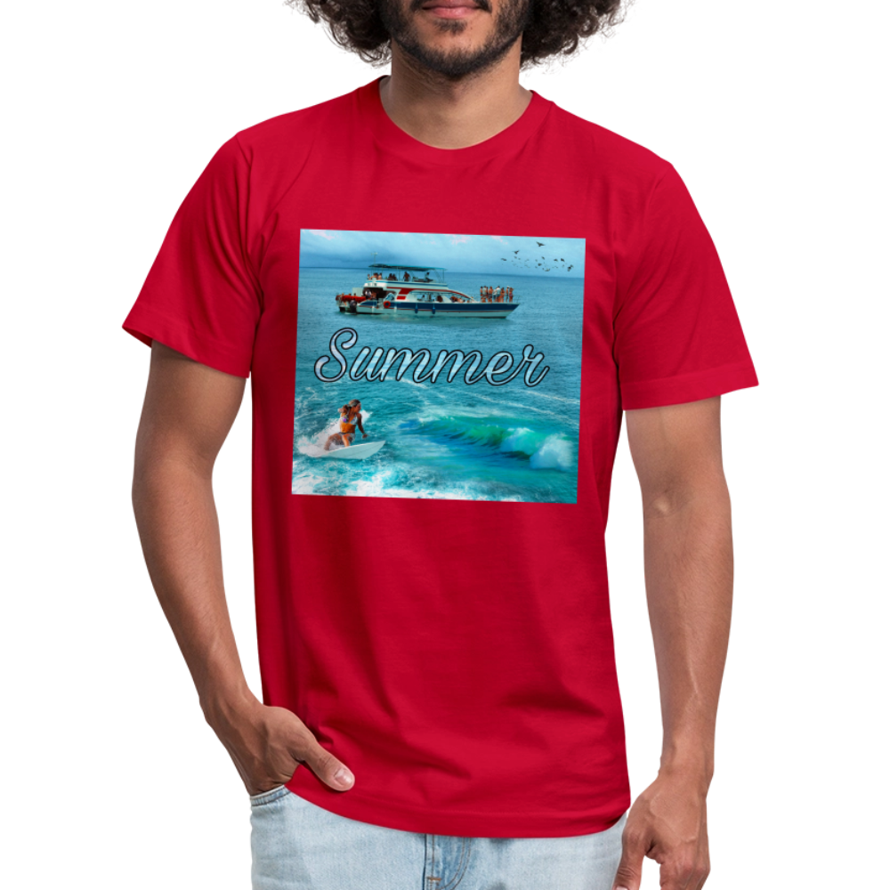 Unisex Jersey T-Shirt by Bella + Canvas - red