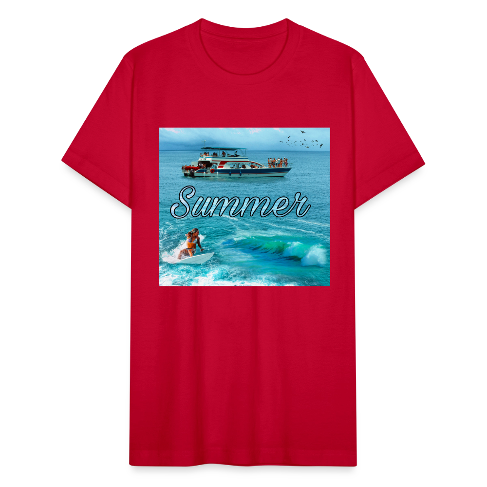 Unisex Jersey T-Shirt by Bella + Canvas - red