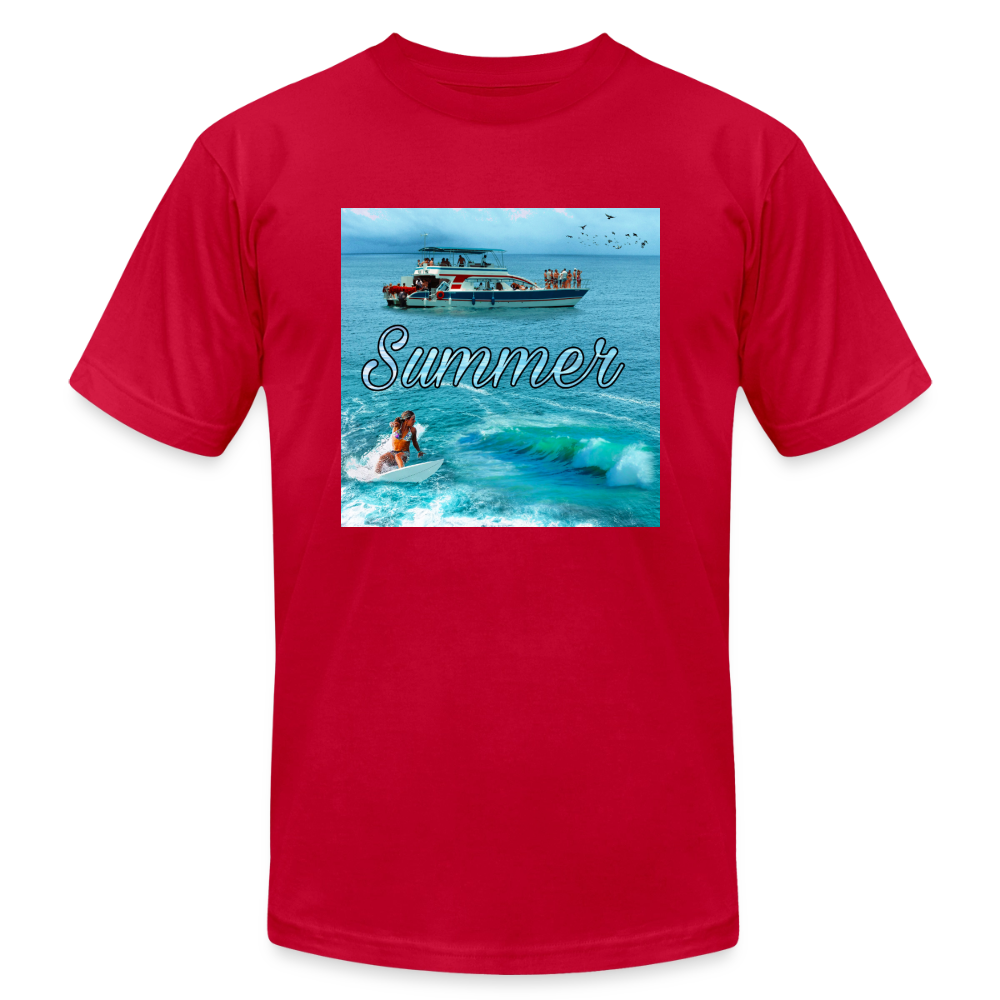 Unisex Jersey T-Shirt by Bella + Canvas - red