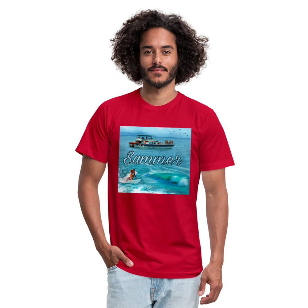 Unisex Jersey T-Shirt by Bella + Canvas - red